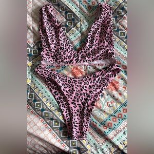 SHEIN cheetah bathing suit